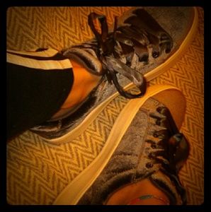 velvet sneakers